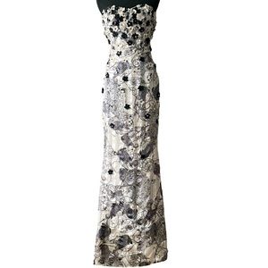 NWT Lorena Sarbu Floral Runway Gown